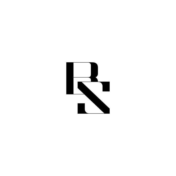 Vector bs monogram logo design letra texto nombre símbolo monocromo logotipo alfabeto carácter simple logo