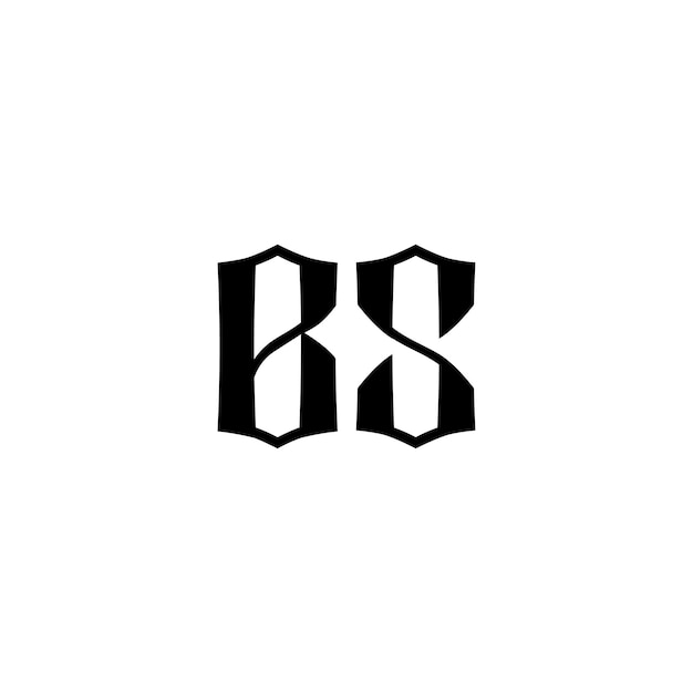 BS Monogram Logo Design letra texto nombre símbolo monocromo logotipo alfabeto carácter simple logo