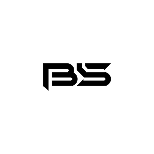BS Monogram Logo Design letra texto nombre símbolo monocromo logotipo alfabeto carácter simple logo
