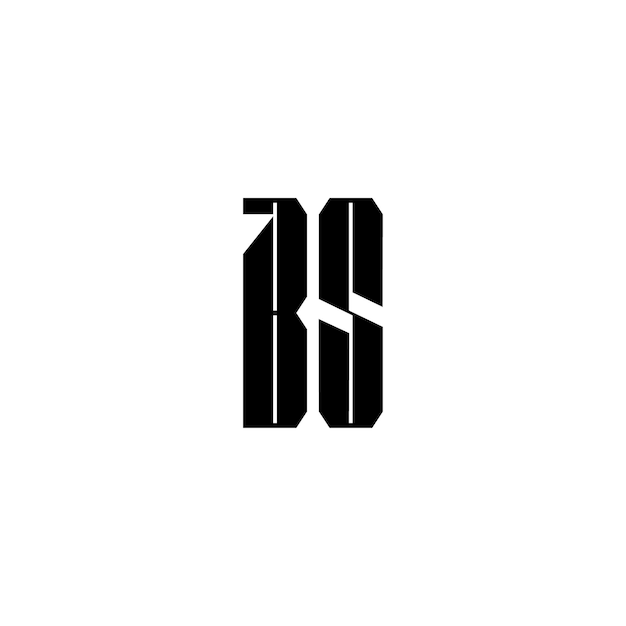 BS Monogram Logo Design letra texto nombre símbolo monocromo logotipo alfabeto carácter simple logo