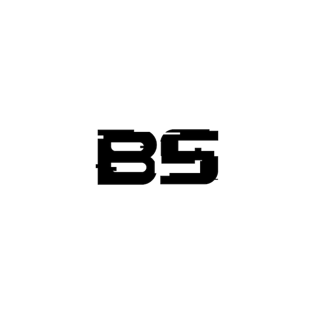 BS Monogram Logo Design letra texto nombre símbolo monocromo logotipo alfabeto carácter simple logo