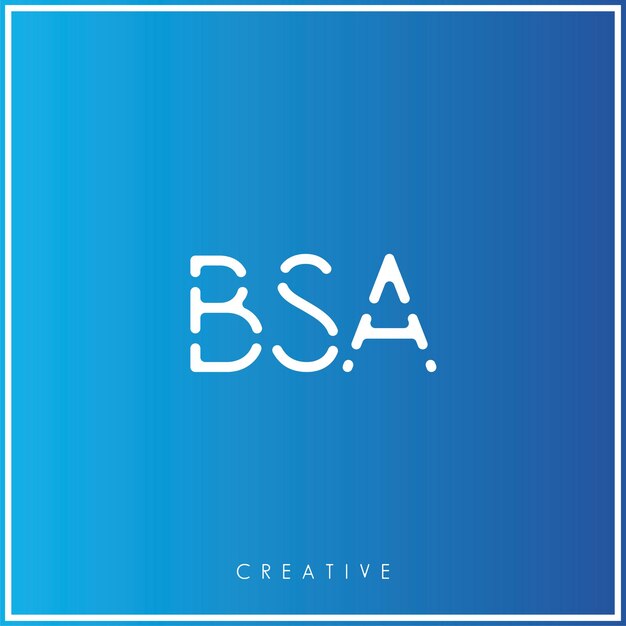 BSA Creative Vector Latter Diseño de logotipo Minimal Logotipo Latter Premium Ilustración vectorial Monograma