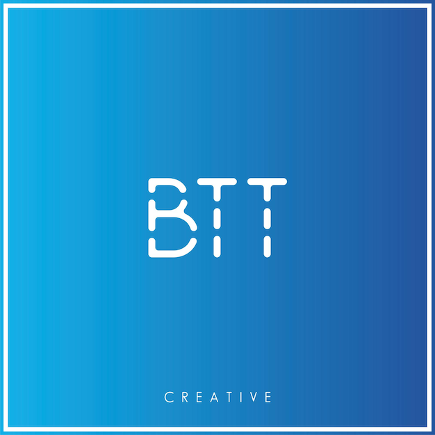 BTT Creative Vector Latter Diseño del logotipo Minimal Latter Logo Premium Ilustración vectorial Monograma