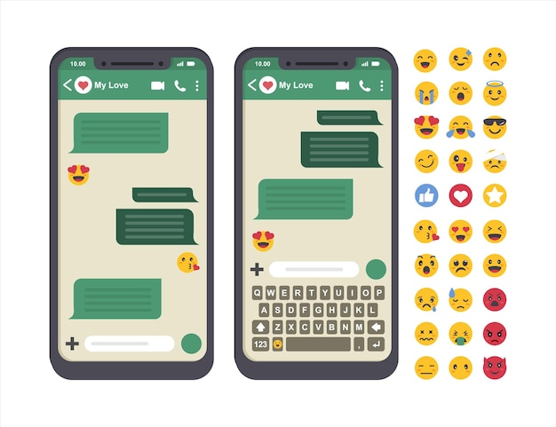 Bubble chat para la interfaz de usuario en estilo plano