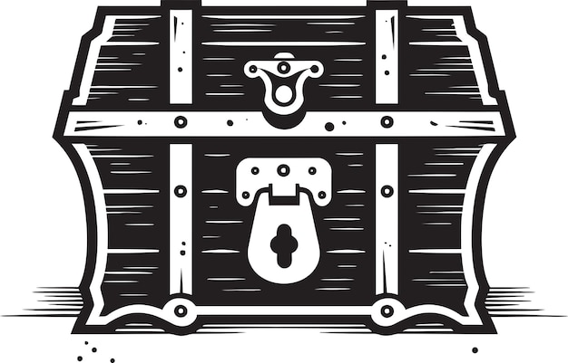 Buccaneers enterrado botín cofre del tesoro símbolo vectorial