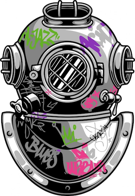 Vector bucear con graffitis