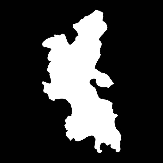 Buckinghamshire mapa condado administrativo de Inglaterra ilustración vectorial