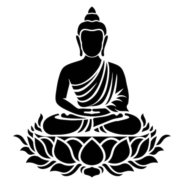 Buda en la posición del loto