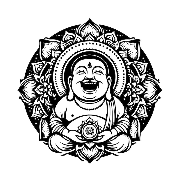 El Buda que se ríe Mandala svg