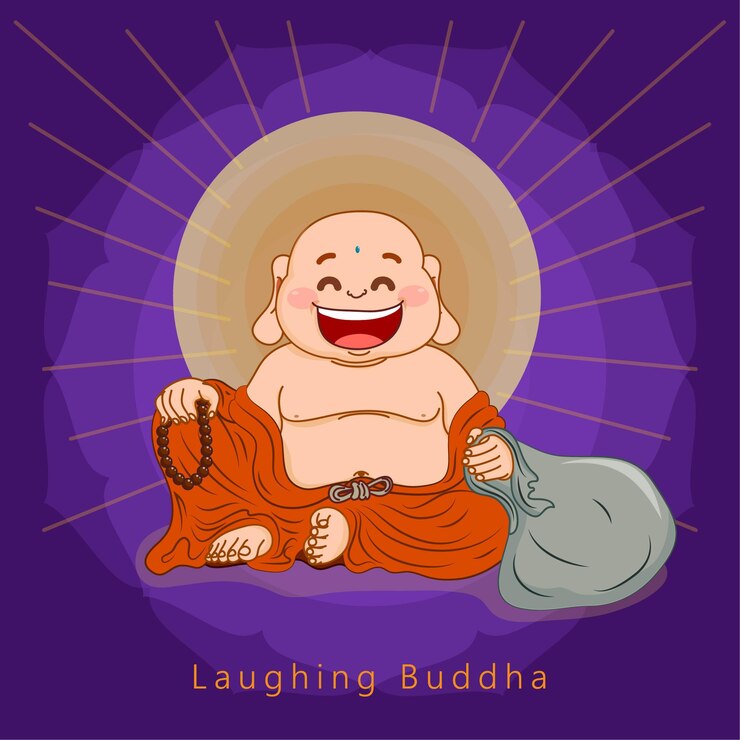 Buda riendo feliz