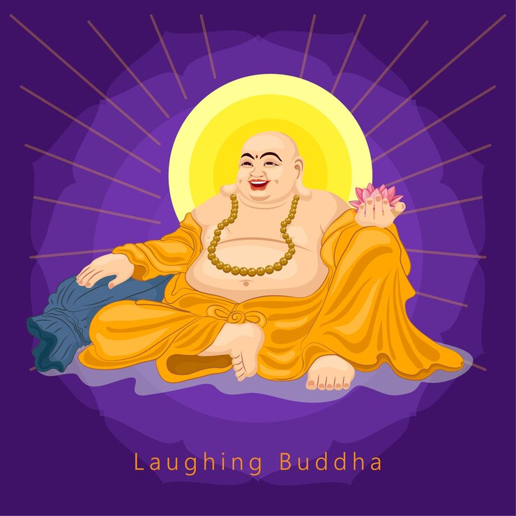 Buda riendo feliz