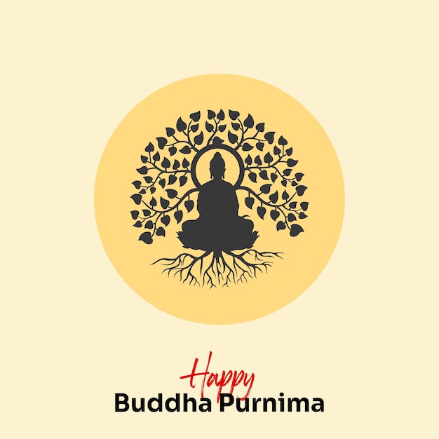 Vector buddha purnima buddha jayanti feliz día de vesak poster de las redes sociales