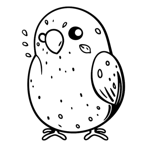 Budgerigar Es un personaje de dibujos animados lindo Ilustración vectorial
