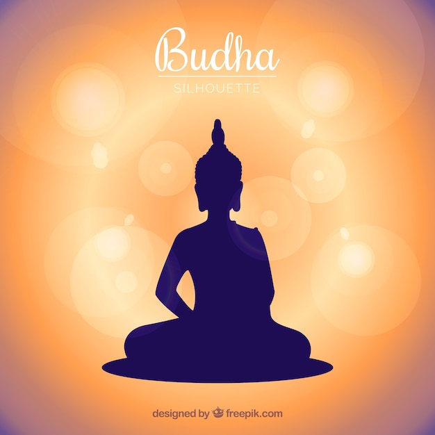 Budha tradicional con estilo de silueta