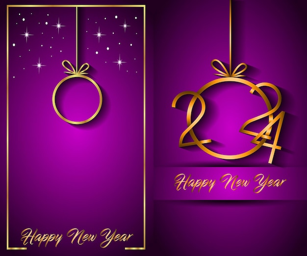 Buen año nuevo 2024 telón de fondo para sus invitaciones de temporada carteles festivos tarjetas de felicitaciones