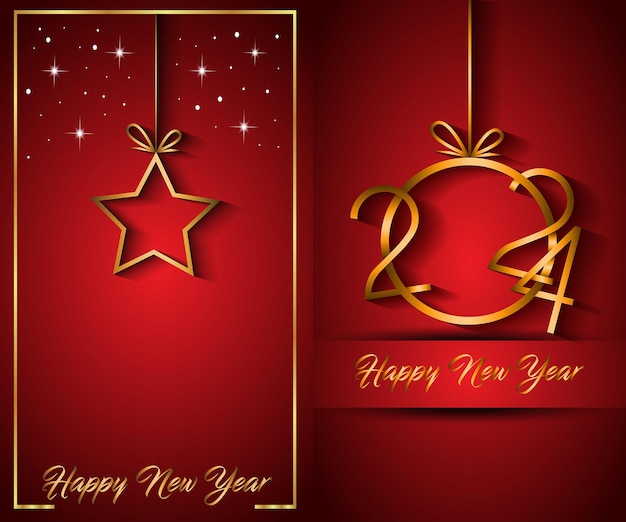 Buen año nuevo 2024 telón de fondo para sus invitaciones de temporada carteles festivos tarjetas de felicitaciones
