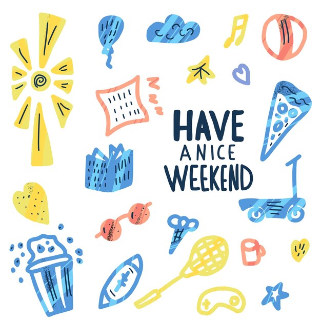Un buen cartel de fin de semana Ilustración vectorial