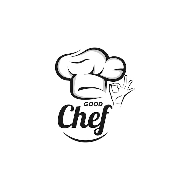 Buen chef plantilla de diseño de logotipo de restaurante