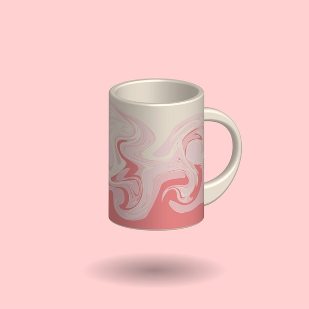 Buen concepto de tazas de representación 3D abstracta de la ilustración