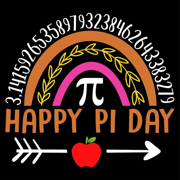 Vector buen día pi camiseta diseño plantilla de impresión