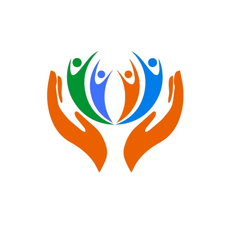 Buen diseño del logotipo de la mano de ayuda