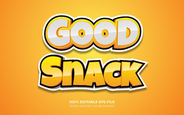 Buen efecto de estilo de texto editable Snack