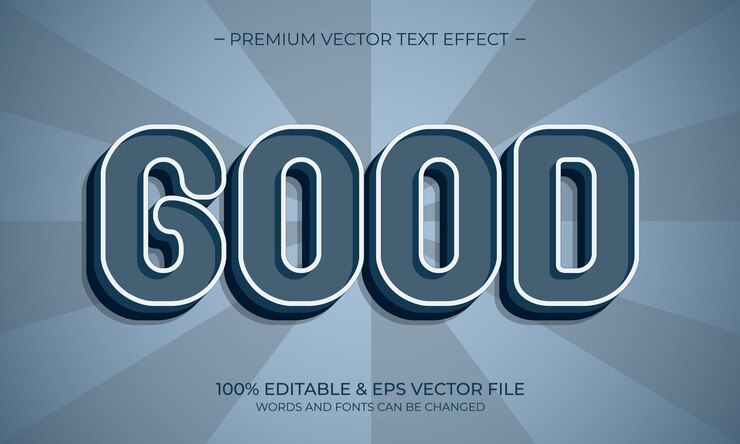 Vector buen efecto de texto 3d texto editable buena plantilla de efecto de texto con estilo 3d en negrita y concepto retro