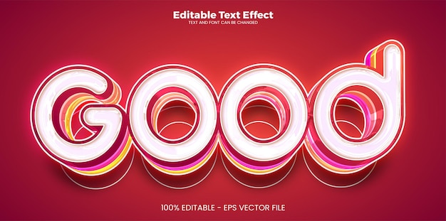 Buen efecto de texto editable en estilo moderno.