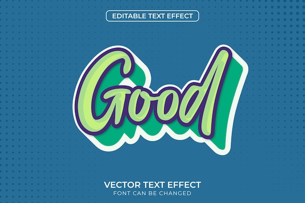 Vector buen efecto de texto editable