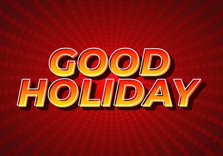 Vector buen efecto de texto de vacaciones en color llamativo y aspecto 3d