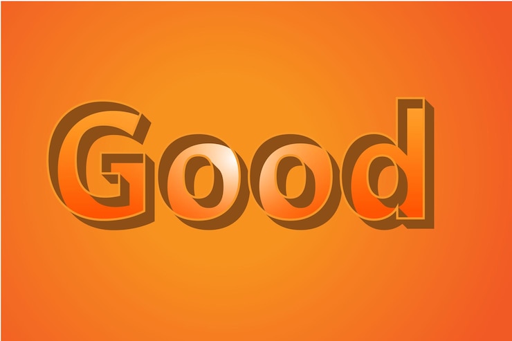 Vector buen efecto de texto vectorial con estilo gráfico y editable