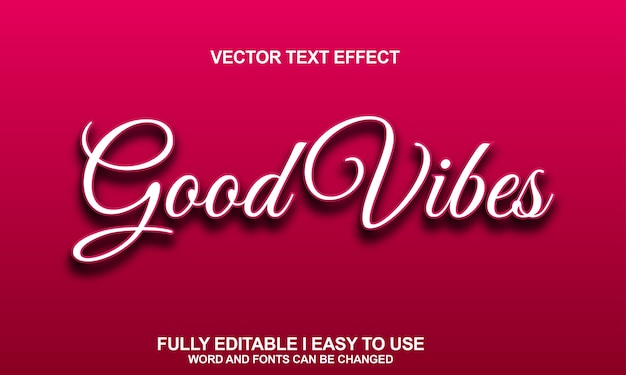 buen efecto de texto vectorial de fuente editable