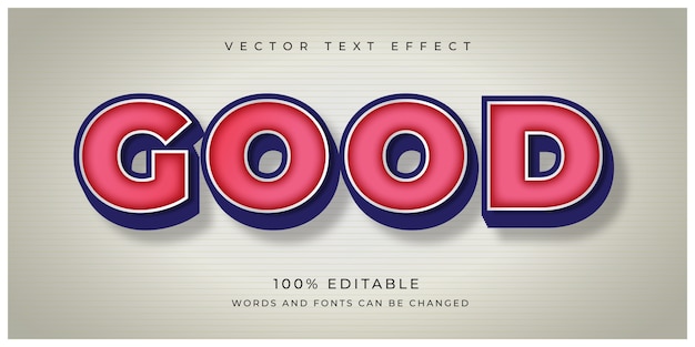 Vector buen efecto de texto vintage