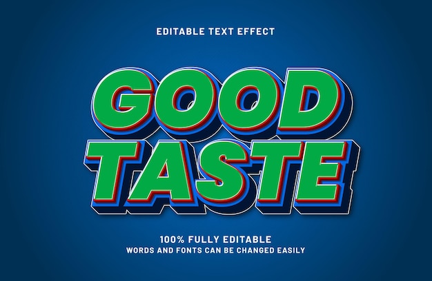 buen gusto efecto de texto editable en estilo de texto simple y moderno