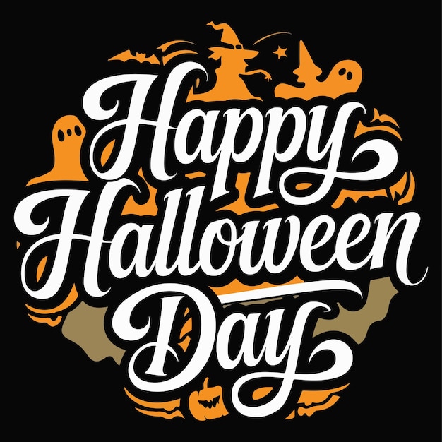 Buen Halloween en la plantilla de diseño de la camiseta