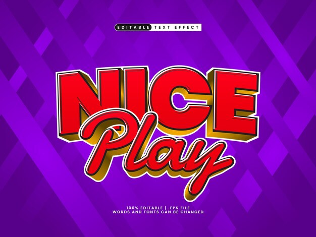 buen juego efecto de texto editable en estilo de texto simple y moderno