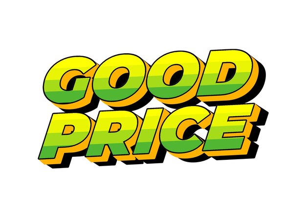 Buen precio Efecto de texto en 3D con buenos colores