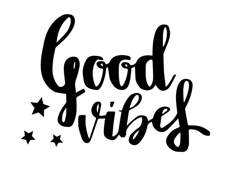 Vector buen rollo caligrafía de letras para póster fondo postal banner ventana imprimir en taza bolsa camisa