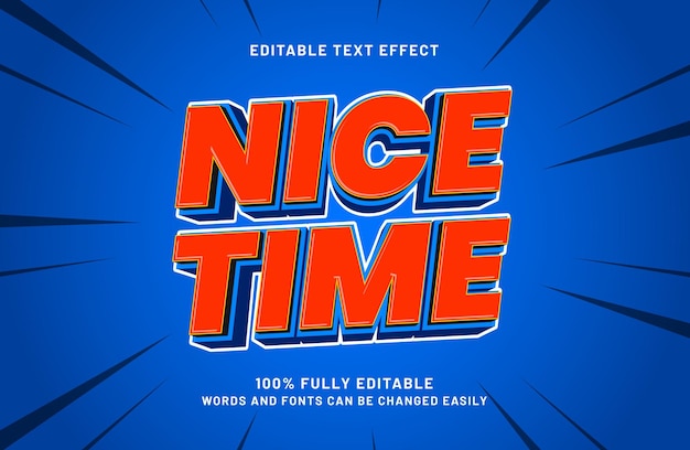 buen tiempo efecto de texto editable en estilo de texto moderno