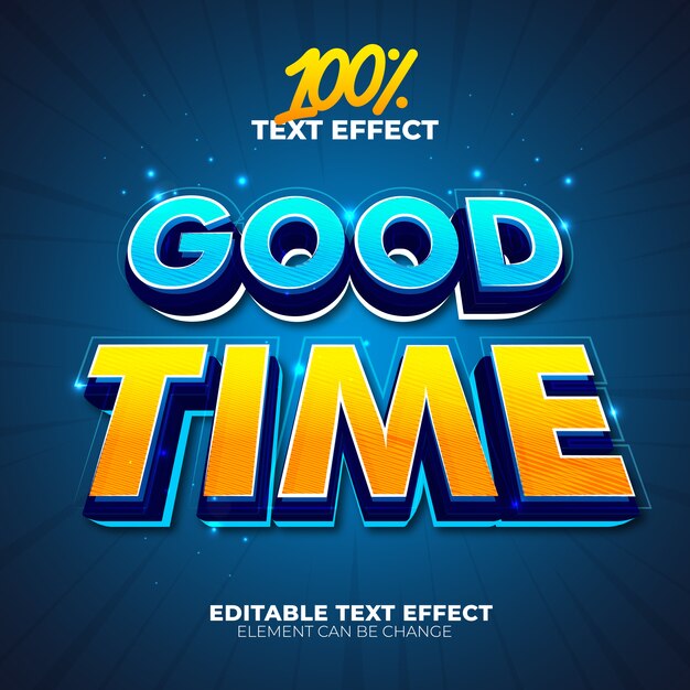 Buen tiempo efecto de texto