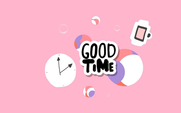 Buen tiempo letras vectoriales escritas a mano