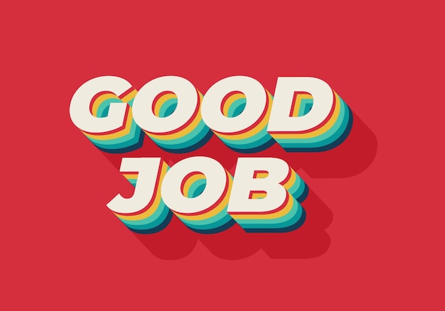 Buen trabajo efecto de texto en estilo 3D y buenos colores