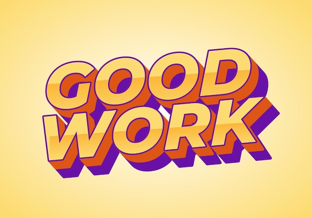 Buen trabajo efecto de texto en estilo 3D con buenos colores