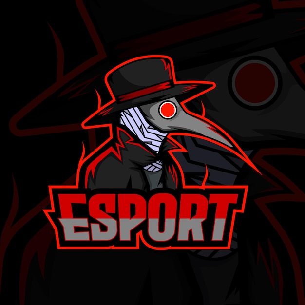 Buena ilustración gráfica de vector de hombre pájaro para el logotipo de su equipo de esport o su canal