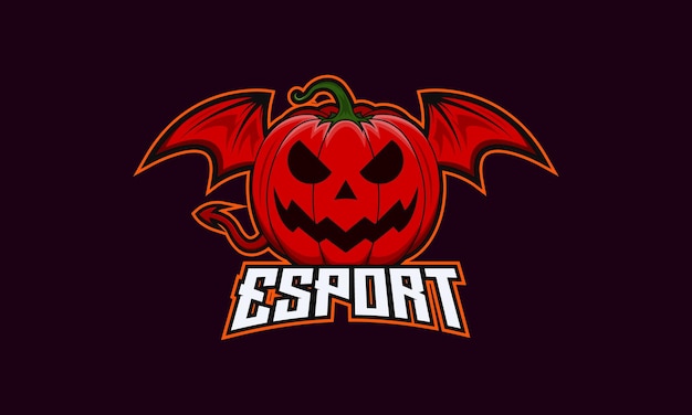 Buena ilustración gráfica vectorial del diablo de calabaza para el logotipo de su equipo de esport o su canal