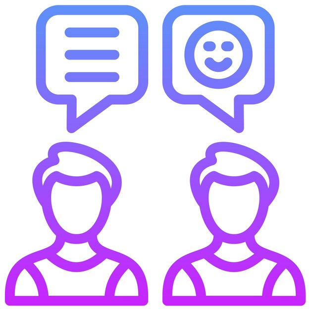 Buena ilustración del icono del vector de comunicación del conjunto de iconos de Generation Gap