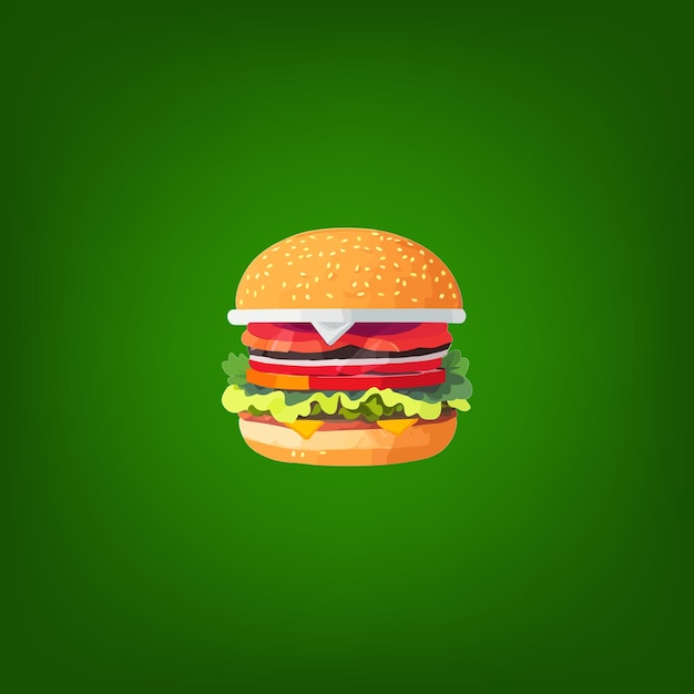 Una buena ilustración vectorial de hamburguesa