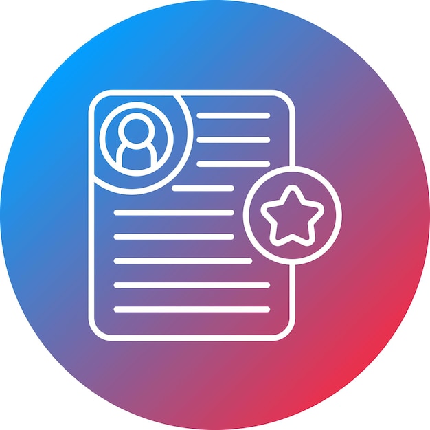 Buena imagen vectorial del icono del currículum puede usarse para la agencia de reclutamiento