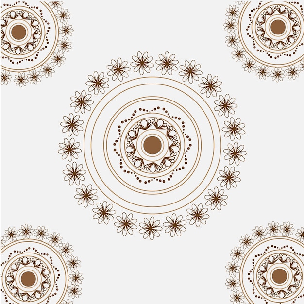 Buena plantilla de diseño de Mandala de lujo Vector