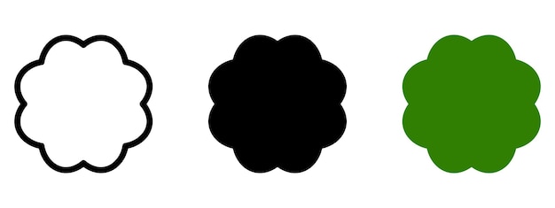 Buena suerte con el icono plano de trébol de cuatro hojas aislado sobre un fondo transparente